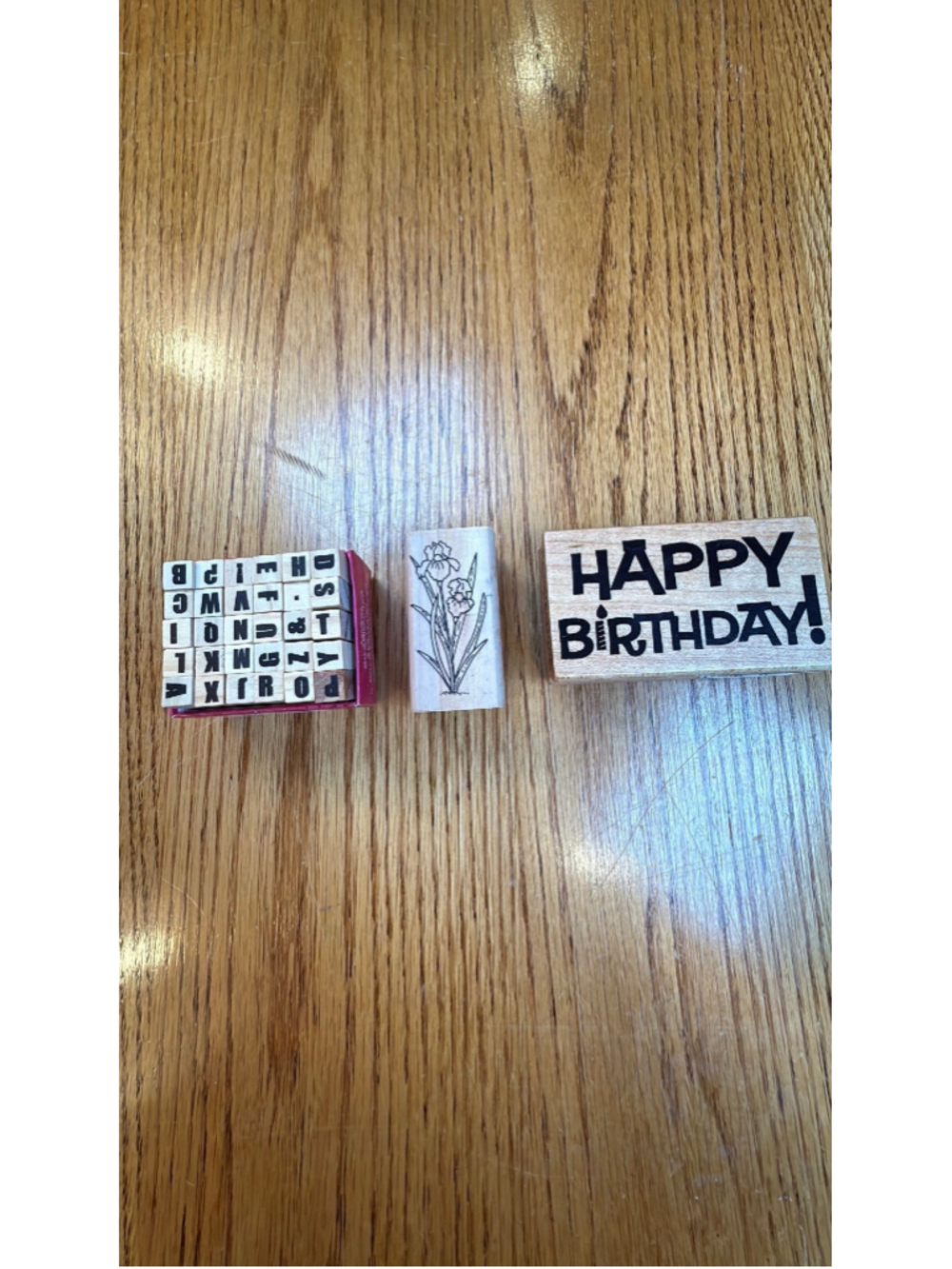 Stamp lot #7 Happy Birthday, Alphabet And Florals (3)